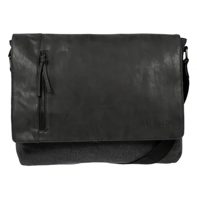 Produktbild von Messenger Bag Herren Damen Umhängetasche Tasche Canvas mit Überschlag Schwarz