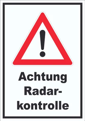 Produktbild von Achtung Aufkleber A9 (37x52mm)