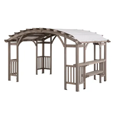 Produktbild von Sunjoy cedrová pergola / altán 3x4 DAJTI - 305cm x 427cm, šedá barva
