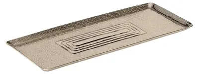 Produktbild von Dekotablett aus Metall in Silber, 47 x 19 cm