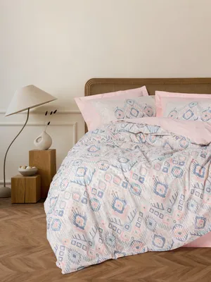Produktbild von L'Essentiel Linge de Maison, Ranforce Super King Bettbezug-Set (FR), Mosola - Salmon, 100 % BAUMWOLLE RANFORCE, Lachs, 260 x 220 cm