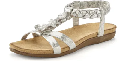 Produktbild von LASCANA Sandale Sommerschuh, Sandalette, offener Schuh, silberfarben Größe 37