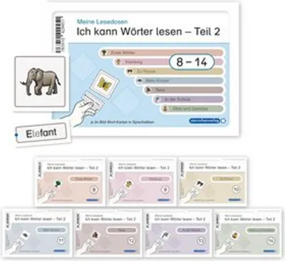 Obrázok produktu pre Ich kann Wörter lesen - Teil 2 - Meine Lesedosen 8-14 im Set