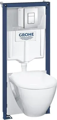 Produktbild von WC Pack Bundle GROHE, 6L, 1,13m, ABS Alpin Weiss, 56cm Länge, Doppelspülung
