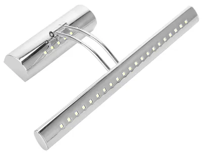 Image de Applique murale LED en acier inoxydable avec façade miroir pour salle de bains, 5 W
