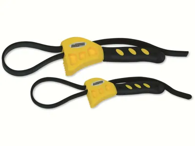 Two strap wrenches are shown against a white background.