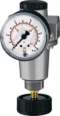 Zdjęcie produktu dla Regulator ciśnienia Riegler "Standard", z manometrem, BG 1, G 1/4, 0,5-10 barów