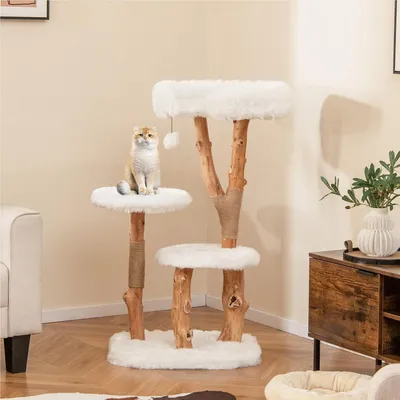 Produktbild von Kratzbaum - Katzenbaum - Katzenmöbel - Katzhaus - Katzenturm - Holzkratzbaum