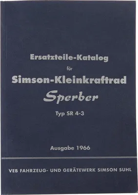 Image de Catalogue de pièces détachées, édition 1966 - Simson SR4-3 Sperber