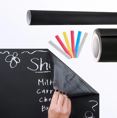 Produktbild von Wandtafel Selbstklebende Kreidetafel + Kreide - Kreatives Schreiben und Zeichnen