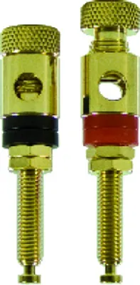Produktbild von Lautsprecher-Einbauterminals, vergoldet, 5 mm², 2er Pack