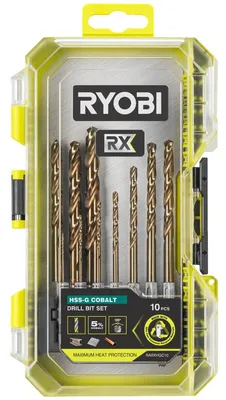 Produktbild von RYOBI Kobalt-Bohrer-Set HSS-G, 10-teilig RARXHGC10