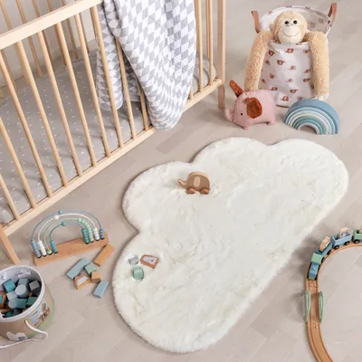 Produktbild von Volero - Kinderteppich - Huggy Wolke Weiß - 70x115cm - Kinderzimmer, Babyzimmer - Modern