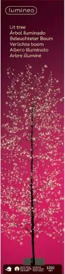 Produktbild von Warmweiß 1350 Mikro-LED-Leuchtbaum schwarz H 150 cm - Lumineo