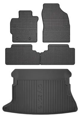 Produktbild von SolidPRO Gummifußmatten + Kofferraumwanne für Toyota Auris I 2007-2012 5-tlg – Wielganizator