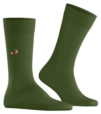 Immagine prodotto di Calzini da uomo Burlington, stile britannico, taglia M, in cotone, fantasia, 1 paio, colore verde