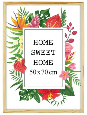 Obrázek produktu pro MG Design, přírodní rámy na obrázky, 50 x 70 cm – vyrobené z pravého dřeva s akrylovým sklem, vhodné k zavěšení i k postavení, pro fotografie, plakáty a puzzle