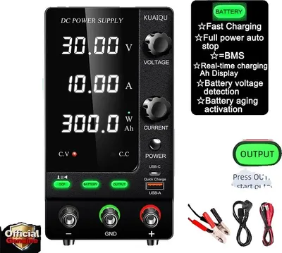 Produktbild von Einstellbares Gleichstromnetzteil, variable Ausgangsspannung, geregeltes Tischnetzteil, 30V10A Laden, AC 220V-a