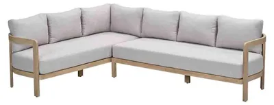 Produktbild von Garden Impressions Ibiza Lounge-Dining Set - 2-teilig - links acacia white wash -  grau sand