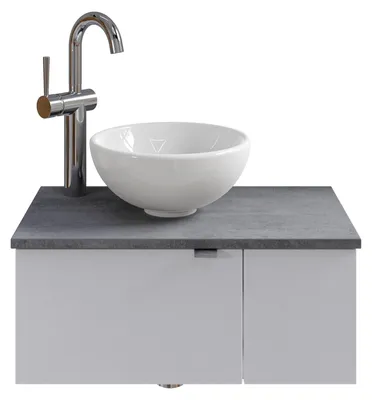 Produktbild von Pelipal Serie 6915 SET-044-054 Waschtisch mit Unterschrank bestehend aus: Keramik-Aufsatzbecken, Waschtischplatte, Waschtischunterschrank