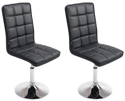 Produktbild von CLP 2er Set Esszimmerstühle Peking V2 drehbar und stufenlos verstellbar schwarz