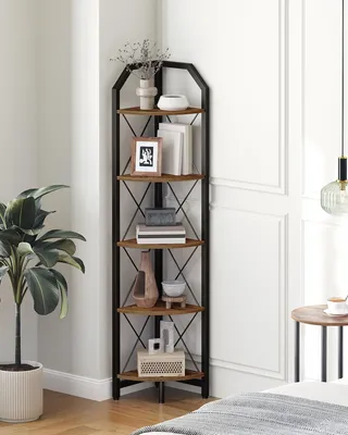 Immagine prodotto di Scaffale angolare a 5 ripiani, ideale per l'organizzazione e la decorazione