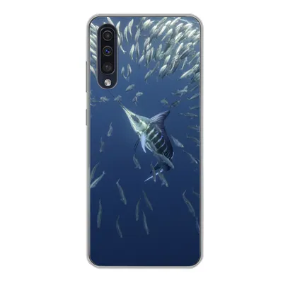 Produktbild von MuchoWow® Handyhülle Schutzhülle Hülle für Samsung Galaxy A50 Wasser - Sardinen - Tiere Silikon Softcase Handy Hülle - Mobiltelefonhülle