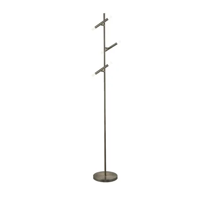 Produktbild von Stehleuchte Industrial-Nordico Röhren Stahl Chrom Polycarbonat Led 14,02W 2700K
