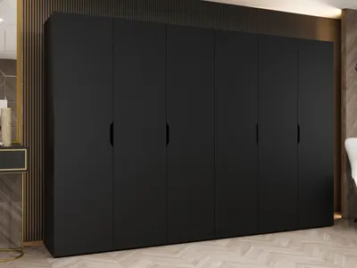 Produktbild von MIRJAN24 Kleiderschrank Malaga 300, Kleiderschrank, Garderobe (Farbe: Schwarz, Größe: 300 cm)