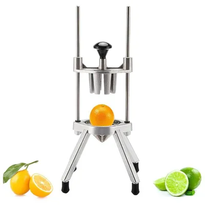 Produktbild von 8 Spalten Zitronenschneider, Obst- und Gemüseschneider mit Edelstahlklingen, stabiler Aluminiumkörper für Küche, Bar & Gastronomie