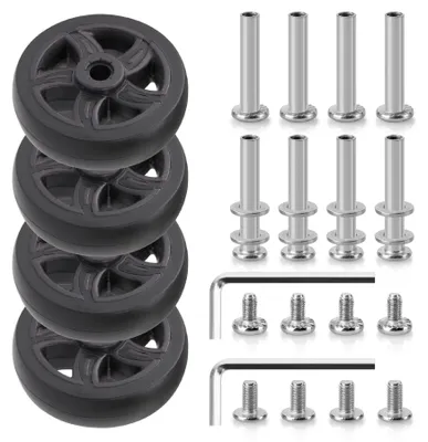 Imagen del producto de Solidchoice - Ruedas de repuesto para maletas - Juego de 4 unidades, ruedas de maleta resistentes al desgaste