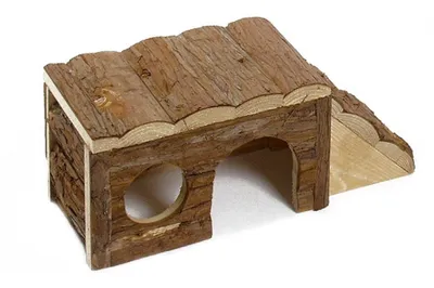 Image de Karlie Wonderland Maison naturelle Skippy - Maisons pour rongeurs - Bois - Nature - 54x23x20 cm