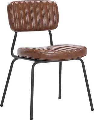 Image de Chaise de restaurant en SIMILI CUIR Marron pour Interieur