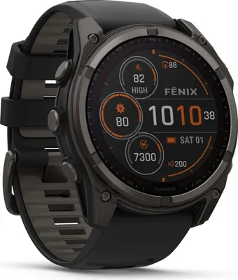 Produktbild von Garmin fēnix® 8 – 51 mm Solar-Saphir – GPS-Multisport-Smartwatch