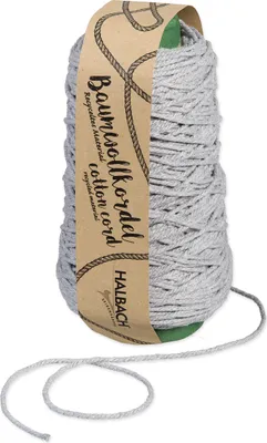 Produktbild von XXL Baumwollkordel "2 mm", 150 m, 250 g Grau
