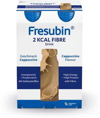 Produktbild von Fresubin 2 kcal Fibre DRINK Cappuccino Trinkflaschen, 800 ml Lösung