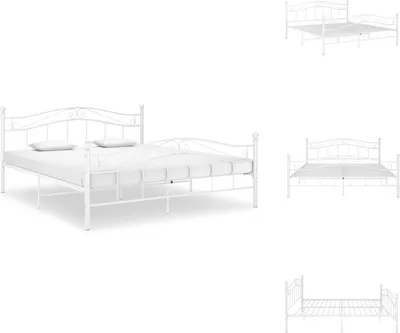 Obrázek produktu pro vidaXL Postel bílá kovová 140x200 cm - Postele a rámy postelí