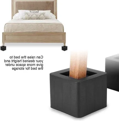 Produktbild von Famanu Möbelgleiter Set 4 Stück - Antirutsch Möbelpodeste für Bett, Tisch, Sofa - Schwarz