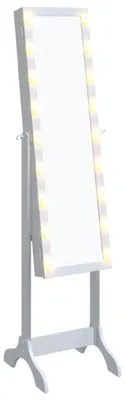 Zdjęcie produktu dla vidaXL Lustro stojące z LED białe 34x37x146 cm