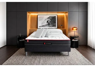 Productafbeelding van Complete set: bed - matras 160x200 cm + boxspringbed met lattenbodem (in de set) + 2 kussens + dekbed - Boost