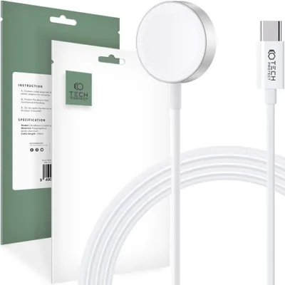 Obrázek produktu pro Tech-Protect Ultraboost Magnetické Nabíjení Kabel Typu C 120Cm Apple Hodinky Bílé