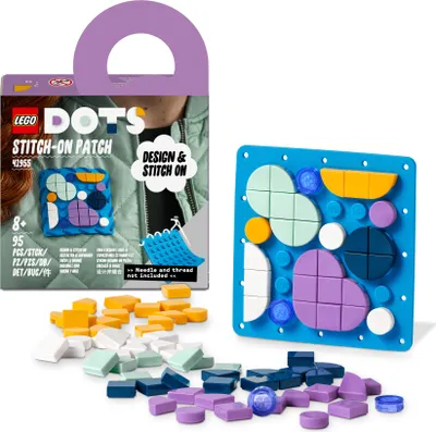 Obrázok produktu pre LEGO 41955 DOTS kreatívne záplaty, remeselná sada pre deti od 6 rokov, záplaty typu "urob si sám", nášivky na tvorbu a šitie na oblečenie a doplnky