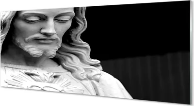 Produktbild von Glasbilder 125x50 Wandkunst Statue von Jesus
