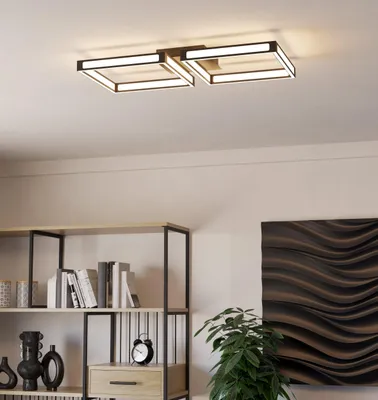 Productafbeelding van Eglo LED Deckenleuchte Altaflor Schwarz 65x30cm 22,4W 3040lm Warmweiß 3000K