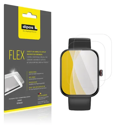 Produktbild von 2x Schutzfolie für uaue IDW20 Folie, 100% Displayabdeckung, dipos Flex