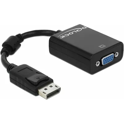 Produktbild von Delock Adapter Displayport 1.2 Stecker > VGA Buchse schwarz