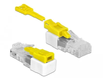 Produktbild von DeLOCK 85334, RJ45, Weiß, Gelb, 5 Stück(e), Polybag