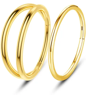 Image de Dailygoody - Piercings en spirale - Boucles d'oreilles - Acier chirurgical - Argent - Cartilage - Bijoux pour femmes et hommes