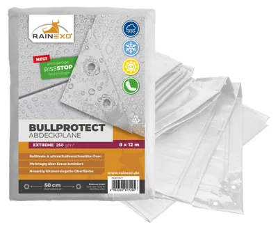 Produktbild von Rainexo Transparente Abdeckplane 250g/m² 8x12m "Premium"