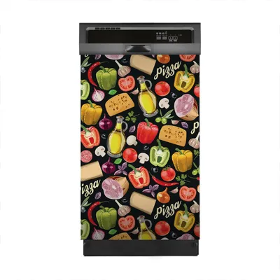 Produktbild von Aufkleber sticker 45x70 cm Dekorative folie Spülmaschine - Zutaten für Pizza